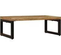 vidaXL Tavolino da Caffè 100x50x35cm Legno Massello di Mango e Acciaio