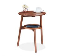 Tavolino 2 Ripiani Tavolo Tondo Salotto Laterale Divano Comodino Letto 60x47x40
