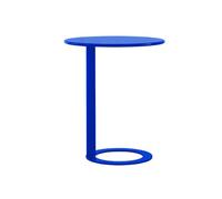 Tavolino a forma di C, adatto per essere posizionato accanto al letto o al divano in soggiorno, tavolino rotondo con struttura in metallo, adatto per piccoli spazi, design moderno e alla moda