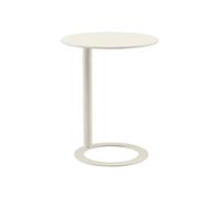 Tavolino a forma di C, adatto per essere posizionato accanto al letto o al divano in soggiorno, tavolino rotondo con struttura in metallo, adatto per piccoli spazi, design moderno e alla moda