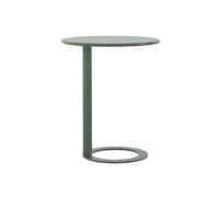 Tavolino a forma di C, adatto per essere posizionato accanto al letto o al divano in soggiorno, tavolino rotondo con struttura in metallo, adatto per piccoli spazi, design moderno e alla moda