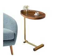 Tavolino A Forma Di C - Divano Da Caffè Tavolo Da Tè Laterale A Forma Di C | Vassoio Da Comodino, Tavolino Con Vassoio Per TV, Telaio In Metallo Per Soggiorno E Per La Casa
