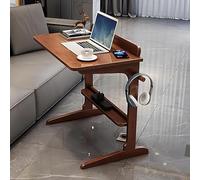 Tavolino a forma di C, mini scrivania in legno massello per casa e ufficio, moderno e semplice, soluzione salvaspazio per lavoro da casa