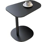 Tavolino a forma di C, tavolino a forma di C, per soggiorno, camera da letto, studio e piccoli spazi, base in ferro, può spostare tavolino da caffè