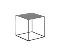 Tavolino a forma di C Tavolino da caffè, tavolino laterale rimovibile piccolo tavolino da caffè in metallo bianco/nero tavolino quadrato da divano tavolino da soggiorno credenza comodino tavolo angola