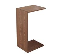 Tavolino a forma di C Tavolino da divano Salva spazio Non richiede assemblaggio Da posizionare sotto il divano for il soggiorno, l'ufficio e la camera da letto(Brown,Wide 25cm/10in)