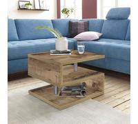 Tavolino a S con Ripiani a Giorno 55x41,5x55 cm Zeta Acero Pereira