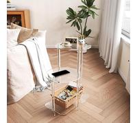 Tavolino acrilico chiaro moderno decorativo piccolo per l'ufficio di