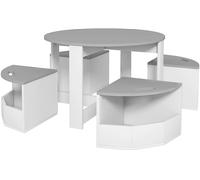 TAVOLINO AIYAPLAY Con 4 Sgabelli Per Bambini IT312-112V80GY