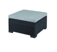 "Alibert by Keter" - Sgabello California con poggiapiedi, tavolo da giardino in plastica, cuscino per esterni, 68 x 68 x 35 cm, colore: Grigio