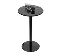 Tavolino alto 40-70 cm, tavolo da bar rotondo tavolo da pub bistrot tavolino con struttura in metallo, tavolo da cucina nero per tavolini da bar (Size : 70x70x104cm)