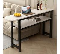 Tavolino Alto, Comodino Alto Con Gambe In Acciaio Al Carbonio E Base Regolabile, Piano Semicircolare For Bar, Bancone Bar