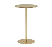 Tavolino alto rotondo in metallo dorato, tavolo da bistrot per cucina, sala da pranzo, cocktail bar, tavolino per soggiorno, tavolino da caffè e bevande, 70 cm
