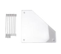 Tavolino Angolare in Acrilico, 22,5x22,5x30cm, Tavolino Triangolare a 3 Livelli, Piccolo, per Soggiorno, Camera da Letto, Bagno, Studio