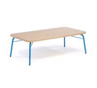 Tavolino Ashburn Blu in legno ingegnerizzato, metallo, dimensioni 125 x 65 x h40 cm, peso 18 Kg, finitura rovere, blu rovere