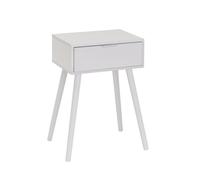 Tavolino ausiliario con 1 cassetto in PB in bianco