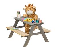 Tavolino Bambini Panche 4 Posti Tavolo Picnic Bambini HLP: 51 x 90 x 78 cm Legno
