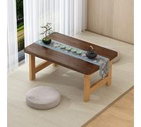 Tavolino basso con gambe pieghevoli, tavolino basso per colazione e gioco, vassoio marrone versatile, 120 x 60 x 45 cm, ideale per servire e scrivere