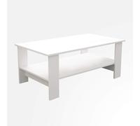 DecHome Tavolino Salotto Match in Truciolare bilaminato cm 100x55x41 h Colore Bianco - MK801458