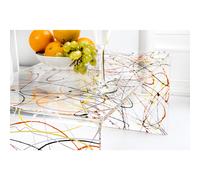 Tavolino, Basso da Thé MILVIO Dimensioni 81x40x h 36 cm, Corpo Multicolor plexiglass 8 mm portata massima 8 kg multicolor