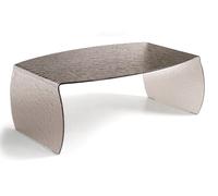 Tavolino basso di lusso in vetro curvato effetto martellato moderno CIC-884