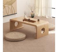 Tavolino basso in legno massello minimalista per seduta a pavimento, tavolo da meditazione ideale per soggiorno, sala da tè, tatami e spazi da pranzo