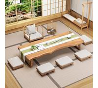 Tavolino Basso in Legno Massello per Sedersi, Tavolino da caffè per La Meditazione E Le Pratiche Culinarie Spirituali - Tea Home Decoration, Wood, 55.1x23.6x13.7IN