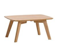 Tavolino basso in legno massello per soggiorno, piccolo tavolo da caffè e da pranzo, scrivania per computer portatile, in legno di gomma, elegante finitura in legno, compatto, 70 x 40 x 30 cm