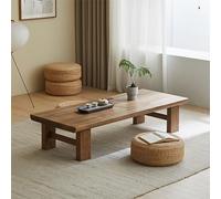 Tavolino basso in legno massiccio, stile giapponese, per sala da pranzo, camera da letto, tè, meditazione e ufficio domestico
