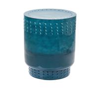 Tavolino basso in metallo blu Tibito