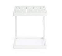 TAVOLINO Basso KONNOR 40X40 Bianco CX21 ALLUMINIO BIZZOTTO Cod. 0662287