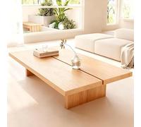 Tavolino Basso Multiuso In Legno Di Pino, Design Wabi-sabi E Scandinavo Mid-Century Minimalista, Rettangolare Per Soggiorno, Ideale Per Meditazione, Altare O Cocktail(Maple,63.0x31.5x17.7)