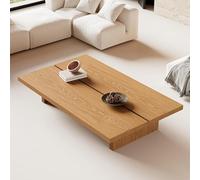 Tavolino Basso Multiuso In Legno Di Pino, Design Wabi-sabi E Scandinavo Mid-Century Minimalista, Rettangolare Per Soggiorno, Ideale Per Meditazione, Altare O Cocktail(Light Walnut,70.9x31.5x17.7)