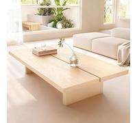 Tavolino Basso Multiuso In Legno Di Pino, Design Wabi-sabi E Scandinavo Mid-Century Minimalista, Rettangolare Per Soggiorno, Ideale Per Meditazione, Altare O Cocktail(Wood,70.9x31.5x17.7)