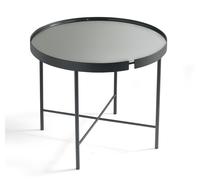 Tavolino basso piccolo piano in vetro effetto specchio design moderno CIC-874