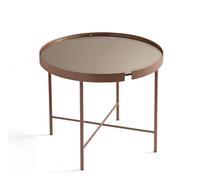 Tavolino basso piccolo piano in vetro effetto specchio design moderno CIC-874