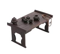 Tavolino Basso Pieghevole da tè in Stile Giapponese for sedersi sulla scrivania da Terra, Decorazioni Antiche for la Meditazione Tavolo da Altare Portatile in Legno di Paulownia, Tavolo con Vassoio da