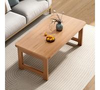 Tavolino basso pieghevole moderno in legno, design rettangolare, non richiede montaggio, ideale per camera da letto, balcone, tatami tea