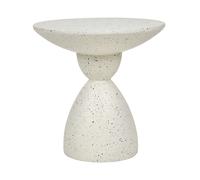 Tavolino bianco effetto terrazzo 50 cm CAFFI