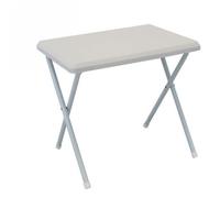 Tavolino bianco pieghevole da esterno e spiaggia 51x37x47h cm con struttura in a