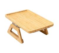 Tavolino Bracciolo Divano Inserto Organizer Pieghevole In Legno Da | Portabevande da Sofà Per Caffè Cibo Colazione Snack Mangiare Lavoro Lettura Film TV Ufficio Casa Legno naturale