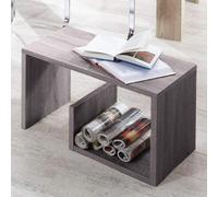Tavolino Caffe Divano con Ripiano Portariviste Design Moderno 59x36x38cm Grigio