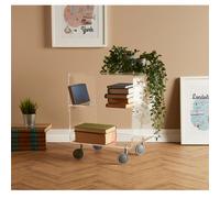 Tavolino, Carrello da salotto SMIT 48x40xh59 cm - peso 8,85 kg realizzato in plexiglas Curvato a Caldo Spessore 8 mm trasparente