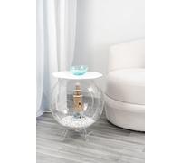 Tavolino/Comodino Bollino Contenitore Iplex Design Bianco