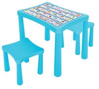 TAVOLINO CON 2 SEDIE SCATOLA BAMBINI BIEMME AZZURRO TAVOLINO