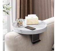 Tavolino Con Bracciolo For Divano, Vassoio For Tavolo Da Divano Con Deflettore Regolabile E Piano Superiore Ispessito, Piano Concavo For Fazzoletti, Bicchiere For Acqua