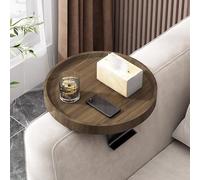 Tavolino Con Bracciolo For Divano, Vassoio For Tavolo Da Divano Con Deflettore Regolabile E Piano Superiore Ispessito, Piano Concavo For Fazzoletti, Bicchiere For Acqua