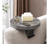 Tavolino Con Bracciolo For Divano, Vassoio For Tavolo Da Divano Con Deflettore Regolabile E Piano Superiore Ispessito, Piano Concavo For Fazzoletti, Bicchiere For Acqua