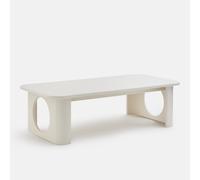 Tavolino con gambe scolpite, lunghezza 130 cm, MORTI Beige TU