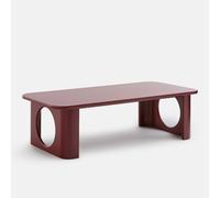 Tavolino con gambe scolpite, lunghezza 130 cm, MORTI Rosso TU